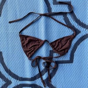 437 chocolate brown triangle top!